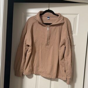 Old Navy Tan Quarter-Zip Pullover